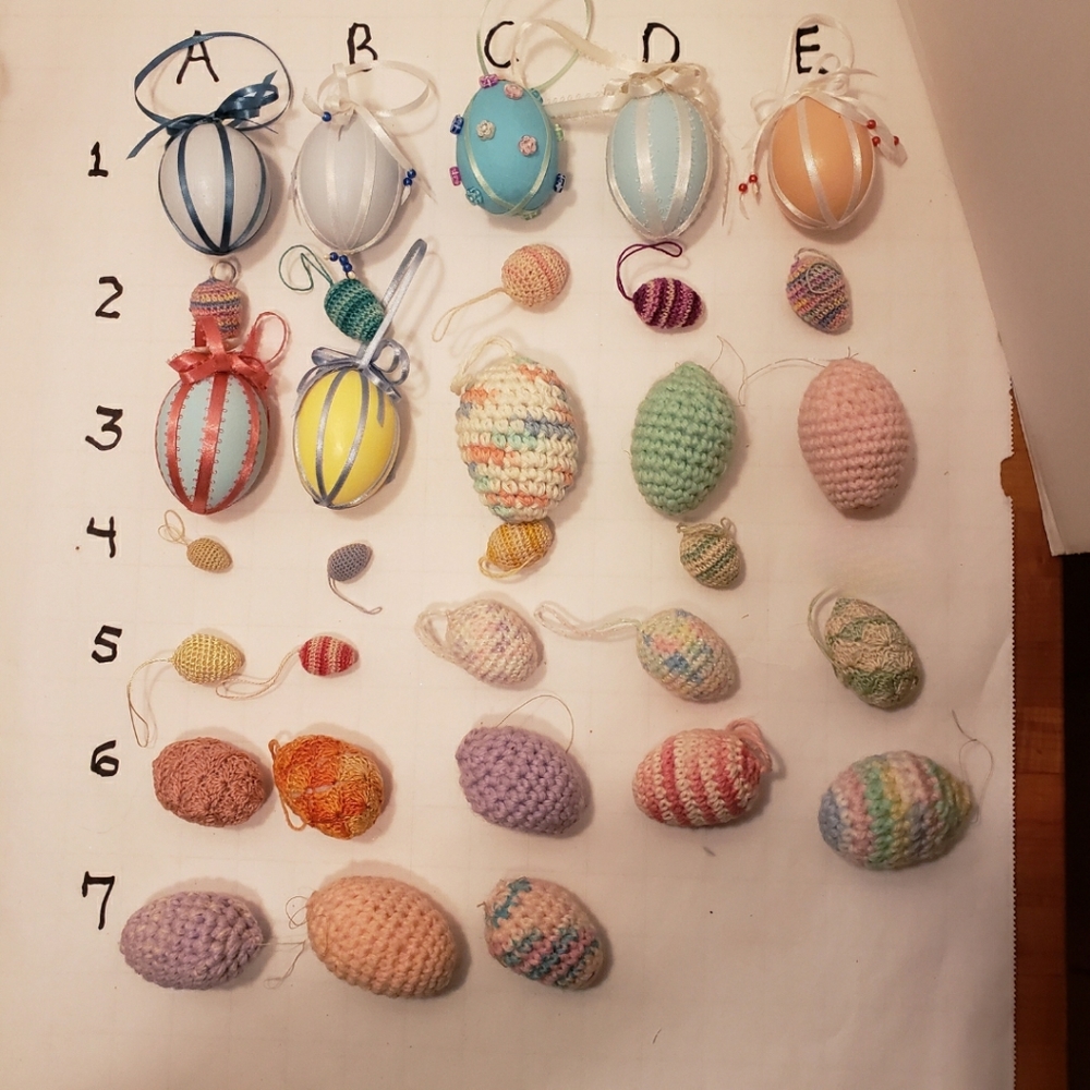 HAND CRAFTED Crochet Flower Egg Bunny Butterfly  Pick 4 - Picture 10 of 12